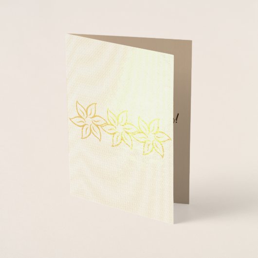 エレガント金ゴールドフローラのスタイル設定が実在良い 箔カード (正面)