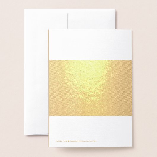 エレガント金ゴールドフローラのスタイル設定が実在良い 箔カード (裏面封筒付き)