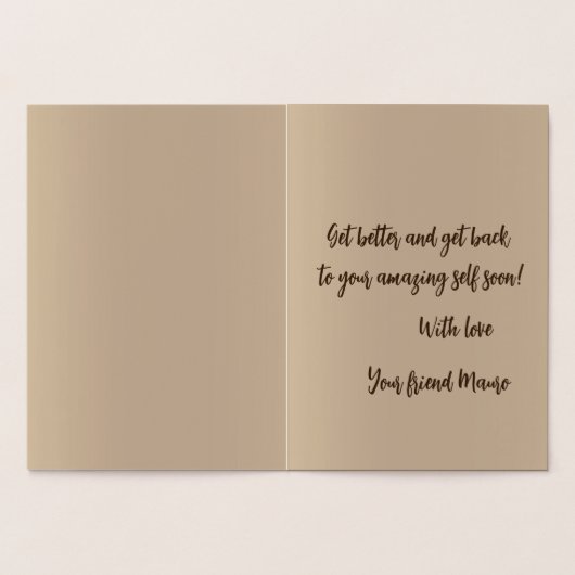 エレガント金ゴールドフローラのスタイル設定が実在良い 箔カード (内部)