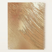 エレガント金ゴールドフローラの素朴色結婚の プランナー手帳 (裏面)