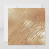 エレガント金ゴールドフローラの素朴色結婚の 招待状 (裏面)