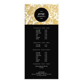 エレガント金ゴールドフローラはっきりしたデザイン ラックカード