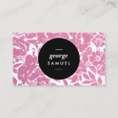 エレガント金ゴールドフローラはっきりしたデザイン 名刺 (正面)