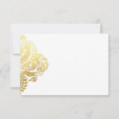 エレガント金ゴールドフローラサンキューカード サンキューカード (裏面)