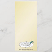 エレガント金ゴールドフローラ結婚のメニュー メニュー (裏面)