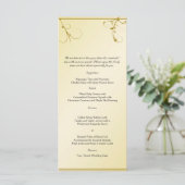 エレガント金ゴールドフローラ結婚のメニュー メニュー (スタンド正面)