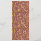 エレガント金ゴールドフローラ結婚のメニュー メニュー (裏面)