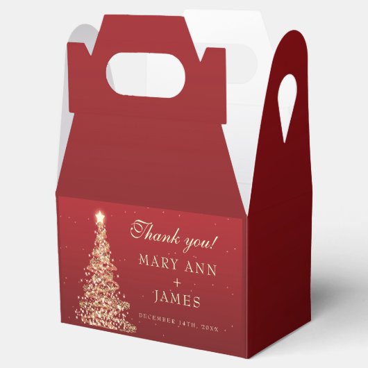 エレガント金ゴールドフローラ結婚ズ フェイバーボックス (オープン)