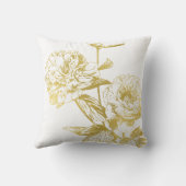 エレガント金ゴールドフローラ結婚式の引き出物 クッション (裏面)