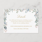 エレガント金ゴールドフローラ野結婚花詳細 エンクロージャーカード (正面)