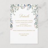 エレガント金ゴールドフローラ野結婚花詳細 エンクロージャーカード (正面)