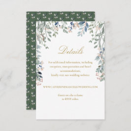 エレガント金ゴールドフローラ野結婚花詳細 エンクロージャーカード