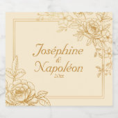 エレガント金ゴールドフローラ ビールラベル (シングルラベル)