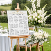 エレガント金ゴールドフ結婚ィリガの座席表 ポスター