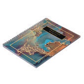 エレガント金ゴールドブモダンール絵を描モノグラムジャーナル ノートブック (左側)