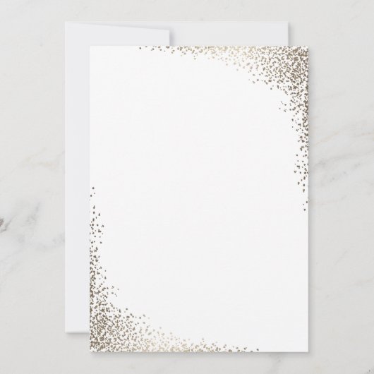 エレガント金ゴールドブライダルシャワー 招待状 (裏面)