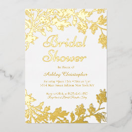エレガント金ゴールドブライダルシャワー 箔招待状