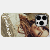 エレガント金ゴールドブラウン緑(大学院写真用) Case-Mate iPhoneケース (裏面 (横))