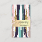 エレガント金ゴールドブラシカラフルブラシ 名刺 (裏面)
