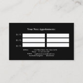 エレガント金ゴールドブラシストロークプロフェッショナルアポイントメント 予約カード (裏面)