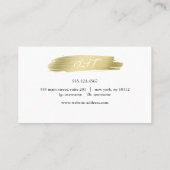 エレガント金ゴールドブラシストロークプロフェッショナル 名刺 (裏面)