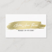 エレガント金ゴールドブラシストロークプロフェッショナル 名刺 (正面)