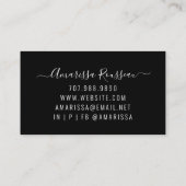 エレガント金ゴールドブラシ仕上げメタリックミニマリスト 名刺 (裏面)