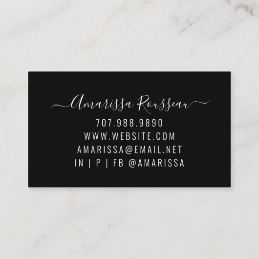 エレガント金ゴールドブラシ仕上げメタリックミニマリスト 名刺 (裏面)