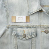 エレガント金ゴールドブラシ仕上げ金属事業 名札 (インサイチュ)