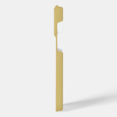 エレガント金ゴールドブラシ付きメタル名 iPhoneケース (左側面)