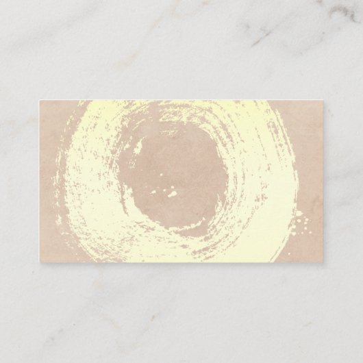 エレガント金ゴールドブラシ付き円 |テクスチャの背景 名刺 (裏面)