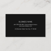 エレガント金ゴールドブラシ付き円（ベージュ） 名刺 (裏面)