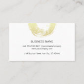 エレガント金ゴールドブラシ付き円 名刺 (裏面)