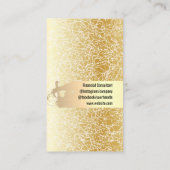 エレガント金ゴールドブラシ金ゴールドテクスチャ 名刺 (裏面)