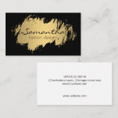 エレガント金ゴールドブラシ 名刺 (正面/裏面)