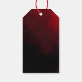 エレガント金ゴールドブラックとレッド結婚式の引き出物ラベル ギフトタグ (裏面)