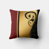 エレガント金ゴールドブラックと色ポップ・アートのの一つ クッション (裏面)