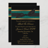 エレガント金ゴールドブラックアクア企業のパーティの招待状 招待状 (正面/裏面)