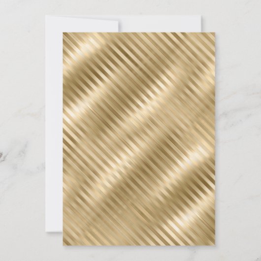 エレガント金ゴールドブラックグリッター50誕生日 招待状 (裏面)