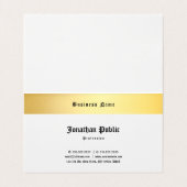 エレガント金ゴールドブラックテンプレートクラシックプロフェッショナル 名刺 (内部フラット)