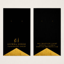 エレガント金ゴールドブラックフェイクフォイルジュエリー表示カード