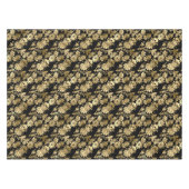 エレガント金ゴールドブラックフローラグラム テーブルクロス (正面(横))