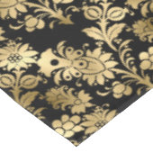 エレガント金ゴールドブラックフローラグラム テーブルクロス (アングル)