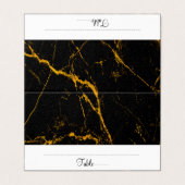 エレガント金ゴールドブラックマーブルテーブル座席表 (外部フラット)