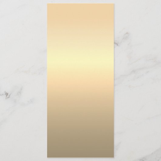 エレガント金ゴールドブラック結婚のディナーメニュー メニュー (裏面)