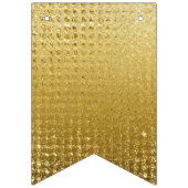 エレガント金ゴールドブラック50番目のパーティーお祝い箔 バンティングフラッグ (第1の旗)