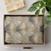 エレガント金ゴールドブラック・アート・デコ 薄葉紙 (ギフト)