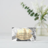 エレガント金ゴールドブラッ絵を描シュテクスチャ 名刺 (スタンド正面)