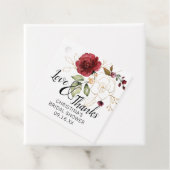 エレガント金ゴールドブルゴーニュフローラブライダルシャワー風味 フェイバータグ (インサイチュ)