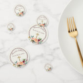 エレガント金ゴールドブルゴーニュフローラベビー《キリスト教》洗礼式や命名式 コンフェッティ (グループ)